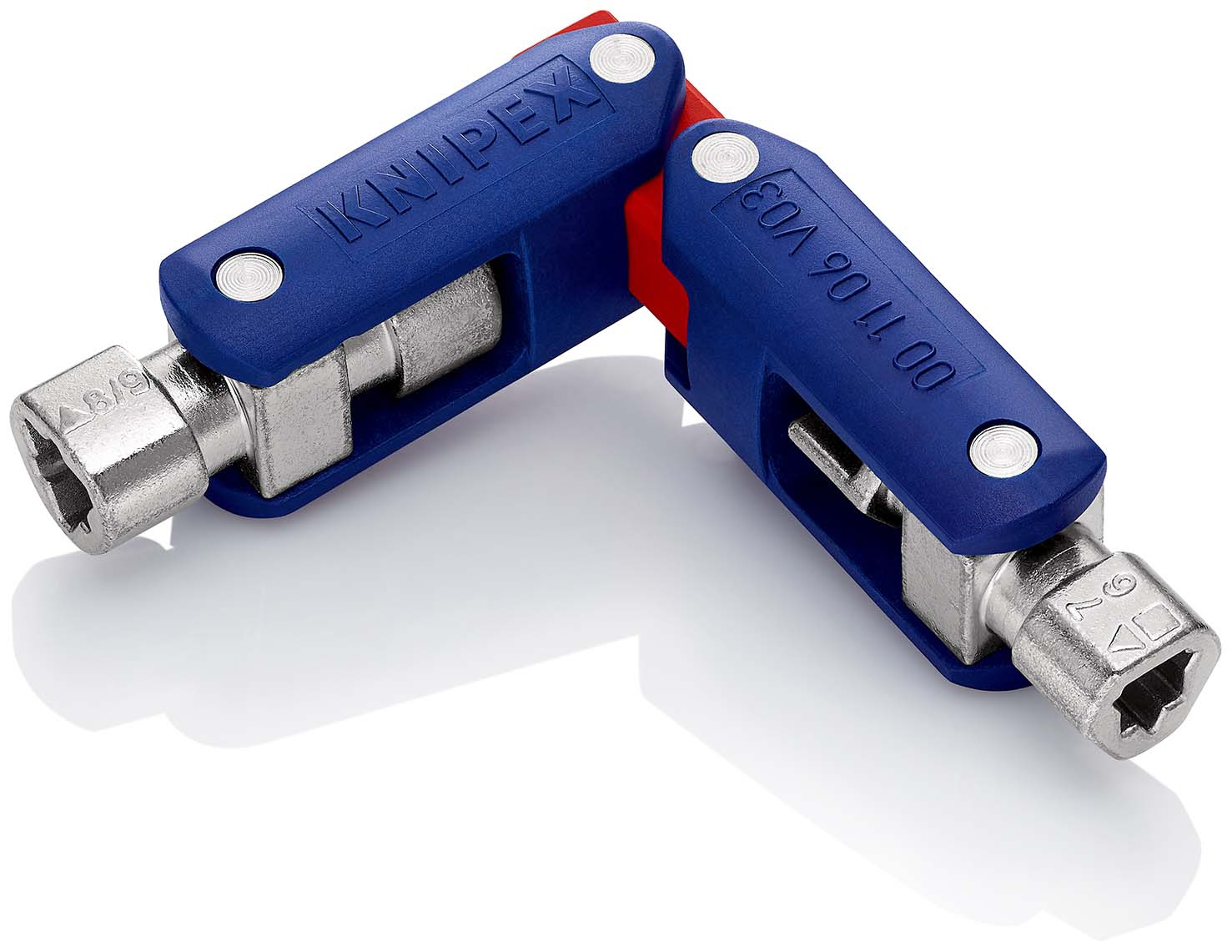 KNIPEX 00 11 06 V03 Schaltschrankschlüssel „DoubleJoint“  62 mm (SB-Karte/Blister)