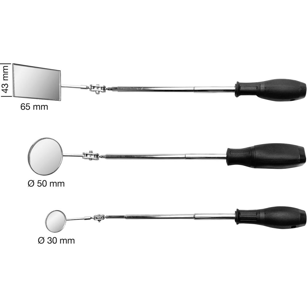 Inspektionsspiegel-Set Inspektionsspiegel-Satz 3-teilig