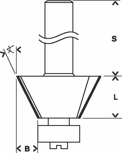 Bosch Laminat-Bündigfräser, 8 mm, D1 23,7 mm, B 5,5 mm, L 12 mm, G 54 mm, 25°