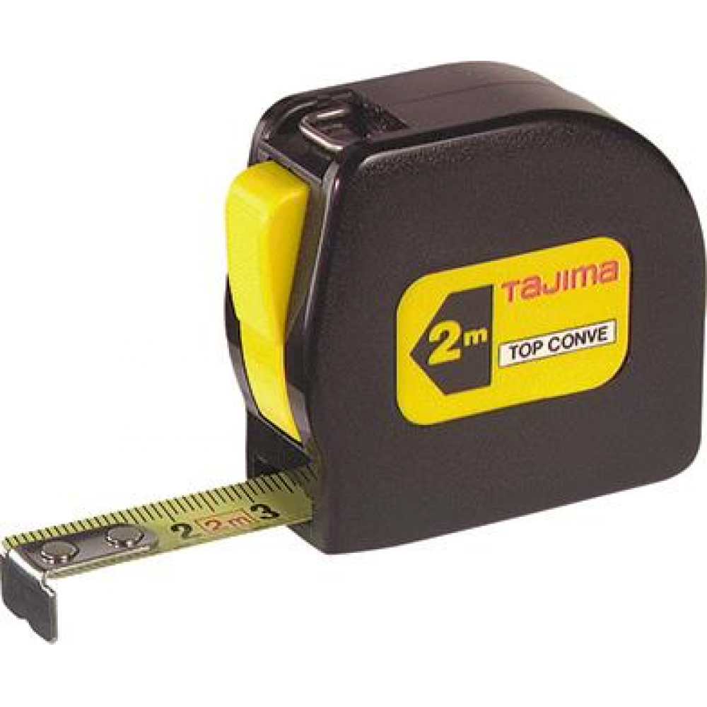 Taschenbandmaß TOP CONVE 2mx13mm gelb Tajima