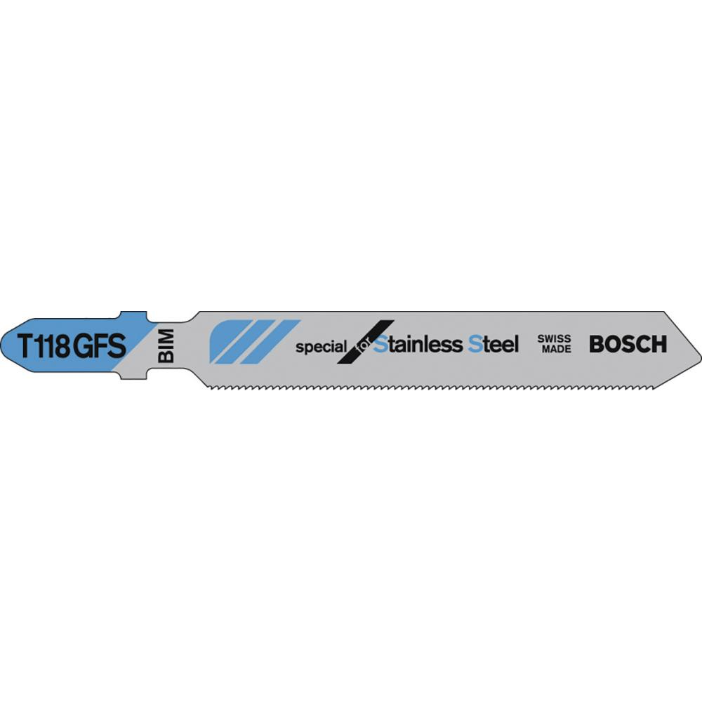 Stichsägeblatt T 118 GFS für rostfreien Stahl Bosch VE  5 Stück Basic for Stainless Steel