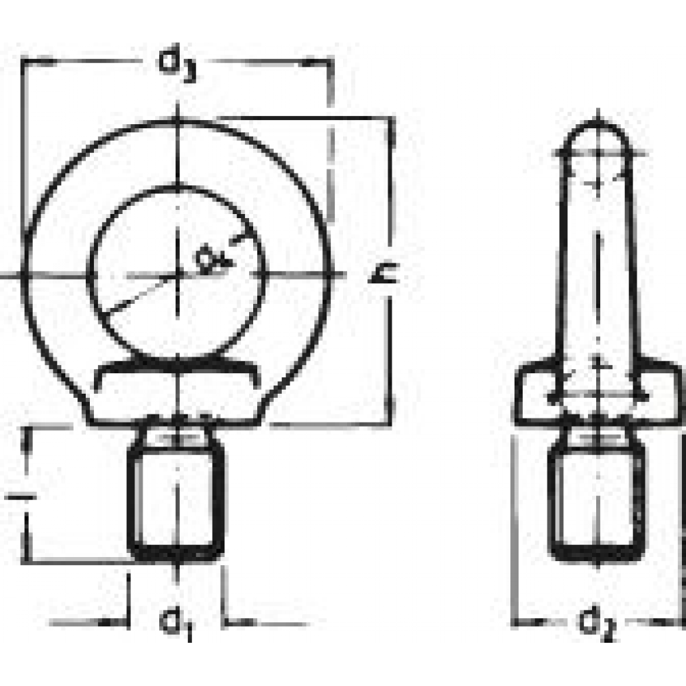 Ringschraube M 8 DIN 580 geschmiedet Edelstahl A2 HP