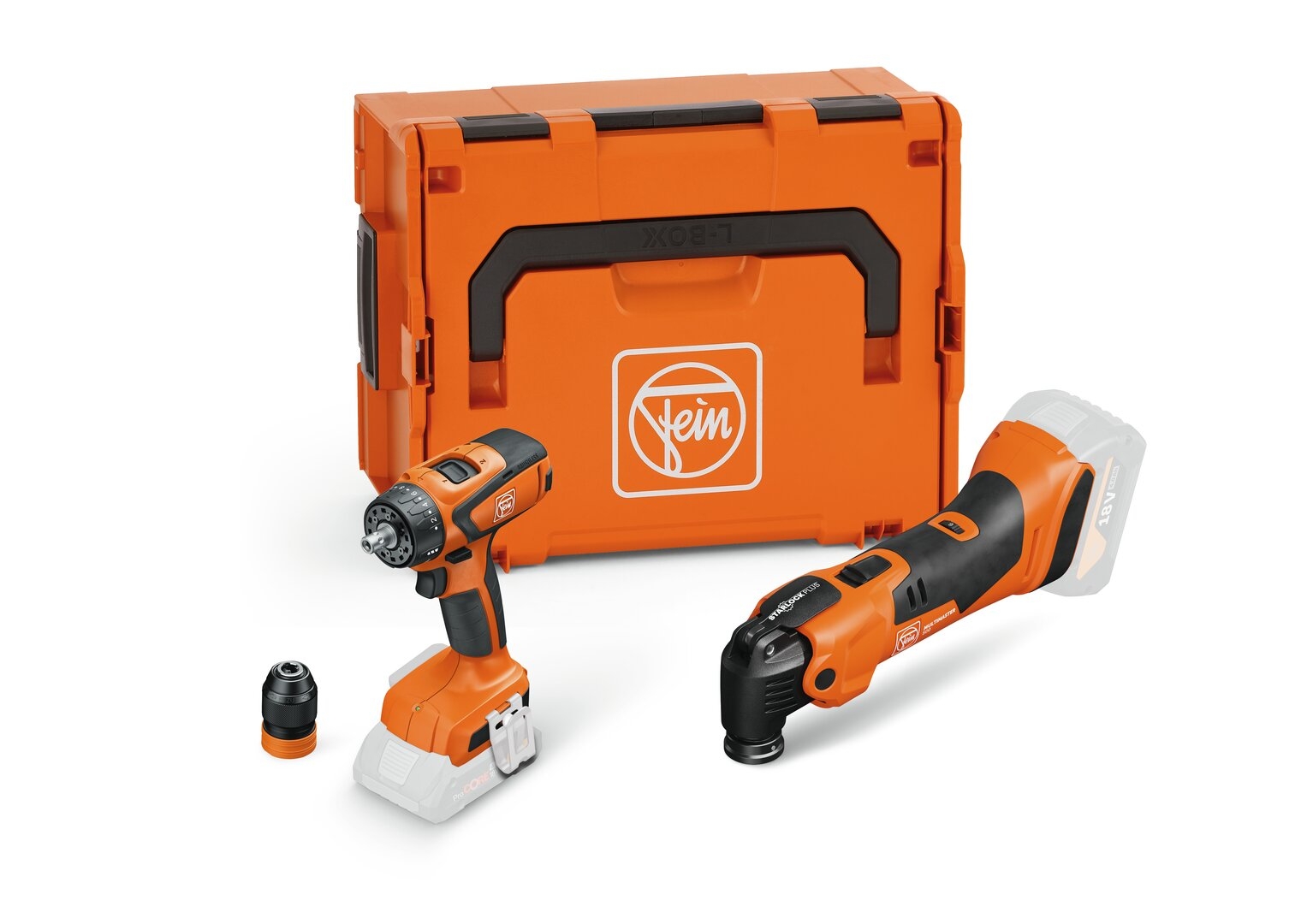 FEIN Vorteils-Combo Akku Akku MULTIMASTER AMM 500 & Akku-Bohrschrauber ASCM 18 Q 99100000838