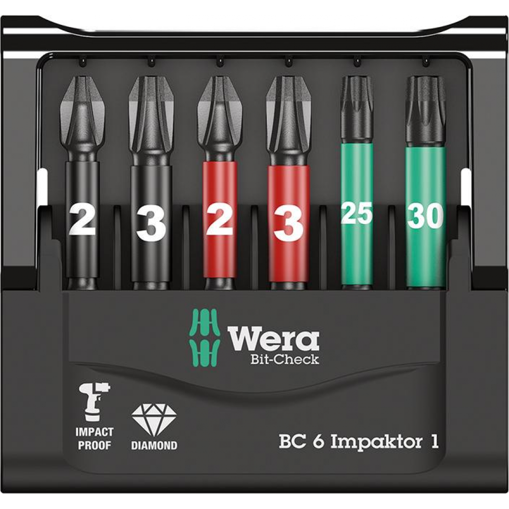 Bit-Sortiment Bit-Check 6 Impaktor 1 Bit-Satz Wera