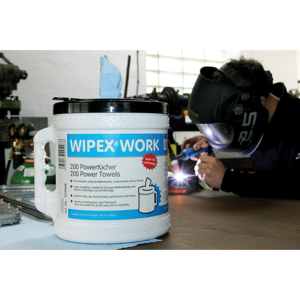 Wischtuchspender WORK, inklusive 1 Rolle WIPEX-WORK Big Grip Dispenser Bucket in