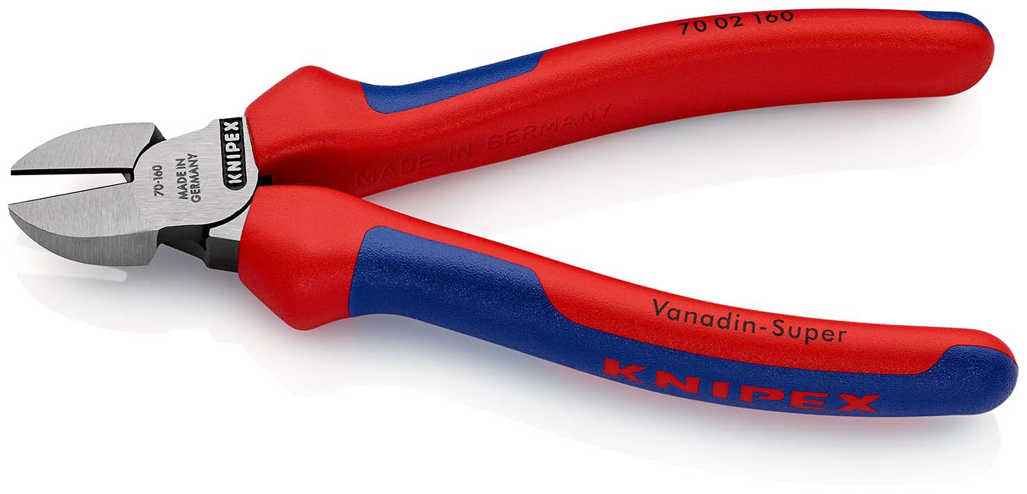 Seitenschneider poliert mitMehrkomponenten-Griffen160mm KNIPEX
