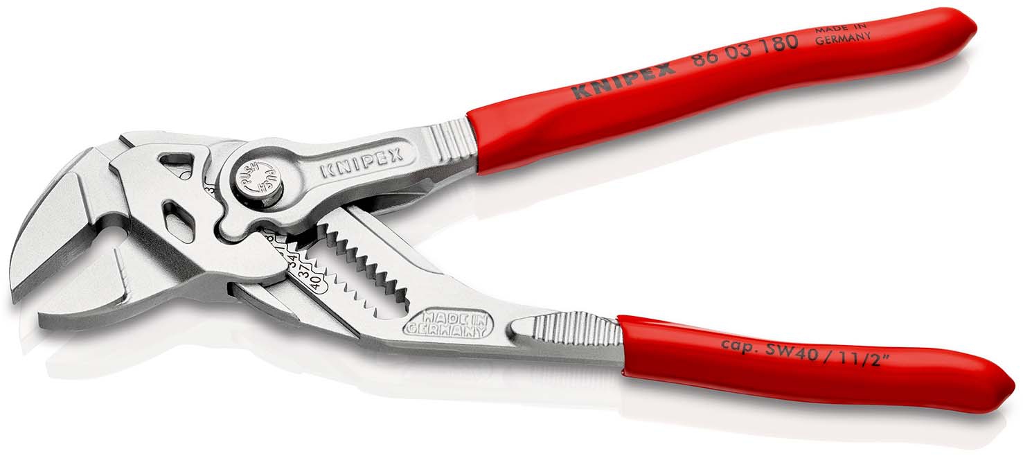 Zangenschlüssel mit Kunststoff-Griffen 180mmKNIPEX