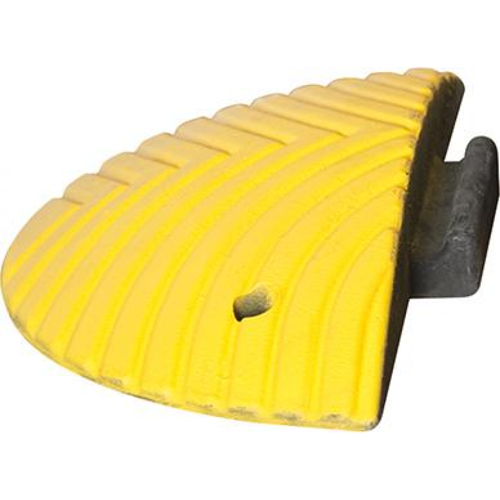Fahrbahnschwelle Modell TOPSTOP-RE Abschlußelement m. Zapfen TOPSTOP 5-RE, gelb