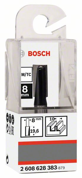 Bosch Nutfräser, 8 mm, D1 10 mm, L 19,6 mm, G 51 mm. Für Handfräsen