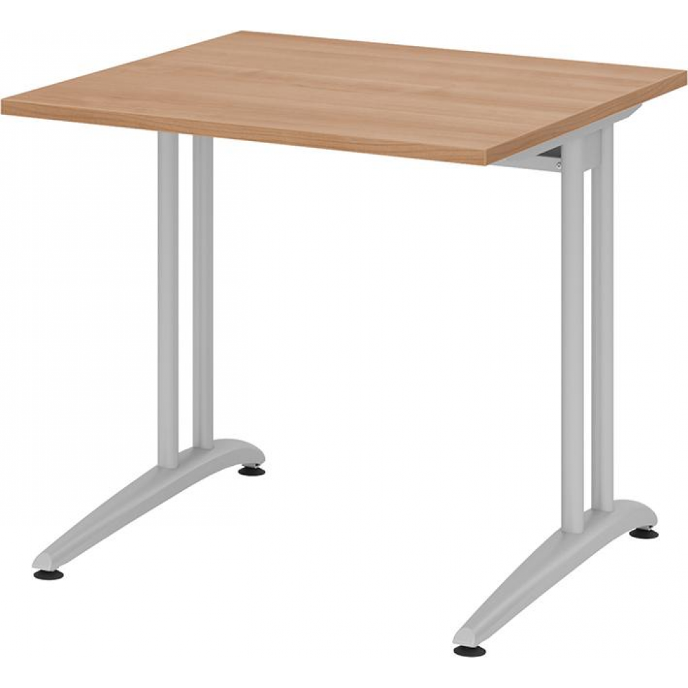 Schreibtisch, Serie B Nussbaum 800x800 mm
