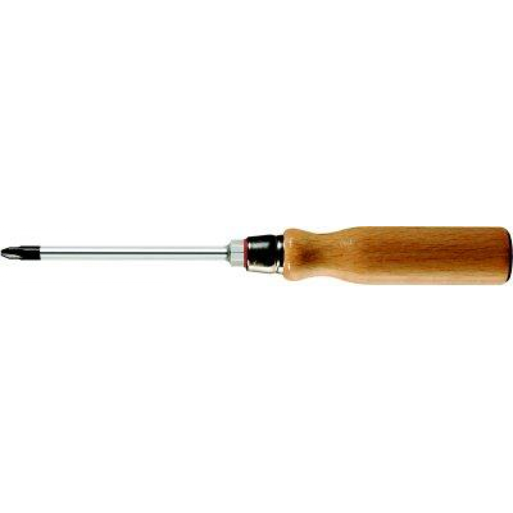 Schraubendreher für Kreuzschlitz-Schrauben PZ, mit Holzgriff Holzheft 1x80mm FORTIS