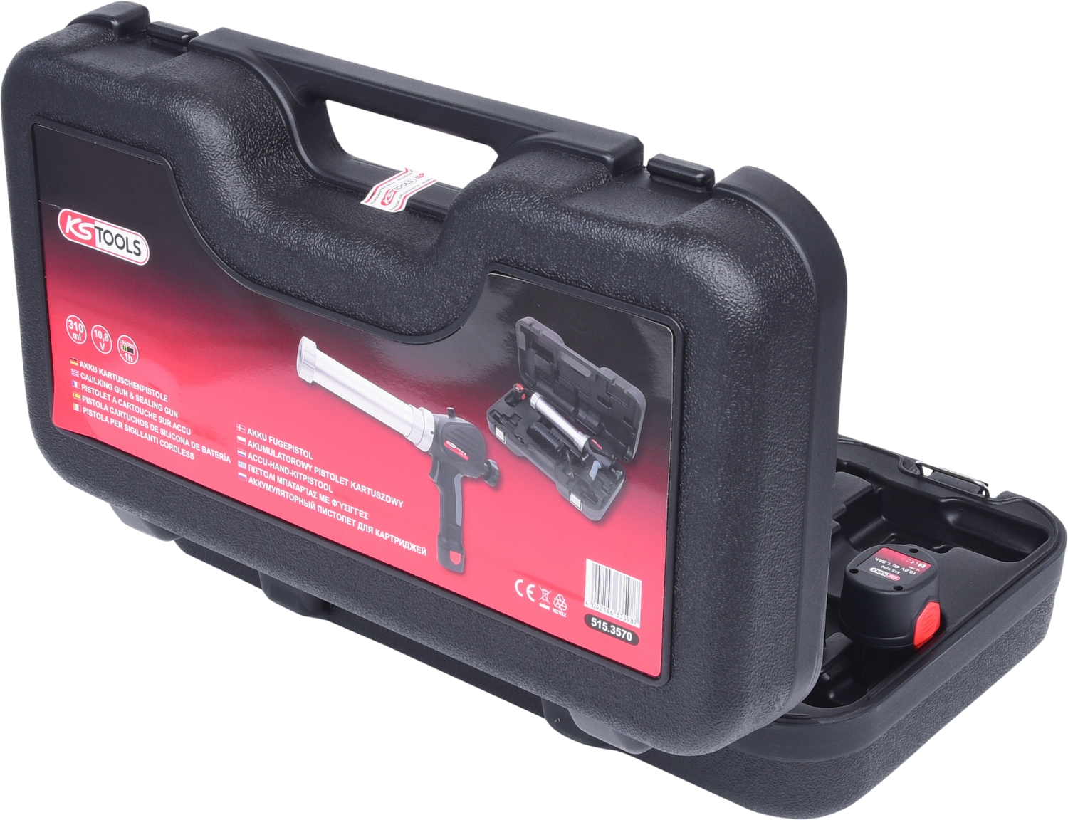 KSTOOLS Akku-Kartuschen-Pistole 310 ml mit 1 Akku und 1 Ladegerät