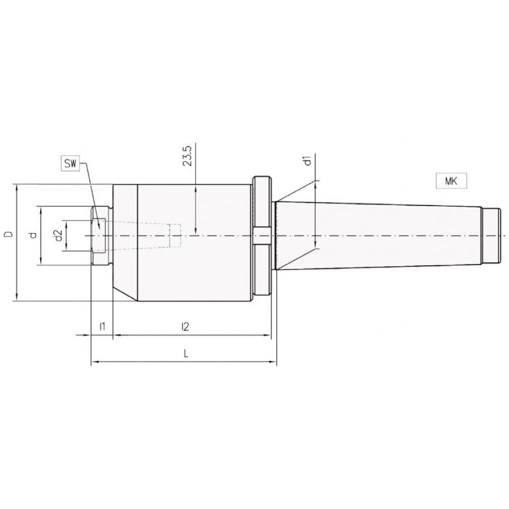 Drehbankspitze für CNC Hochleistung mitlaufendMK3 schlank CONZELLA