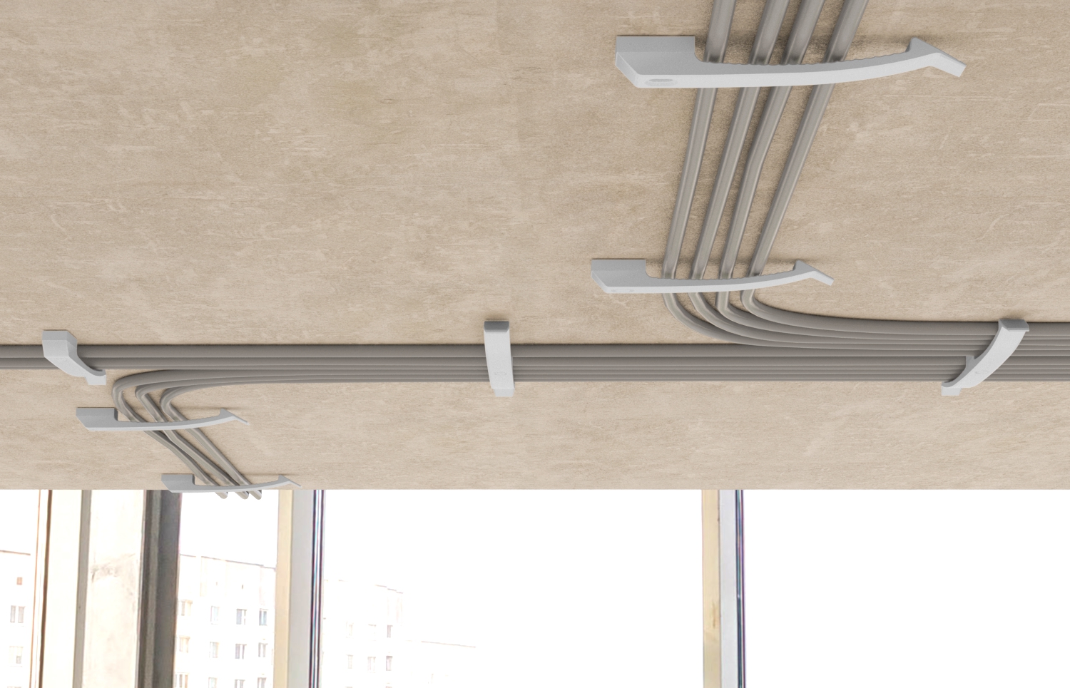 Fischer KB N 8. Der flache Kabelbügel für die platzsparende Kabelbefestigung