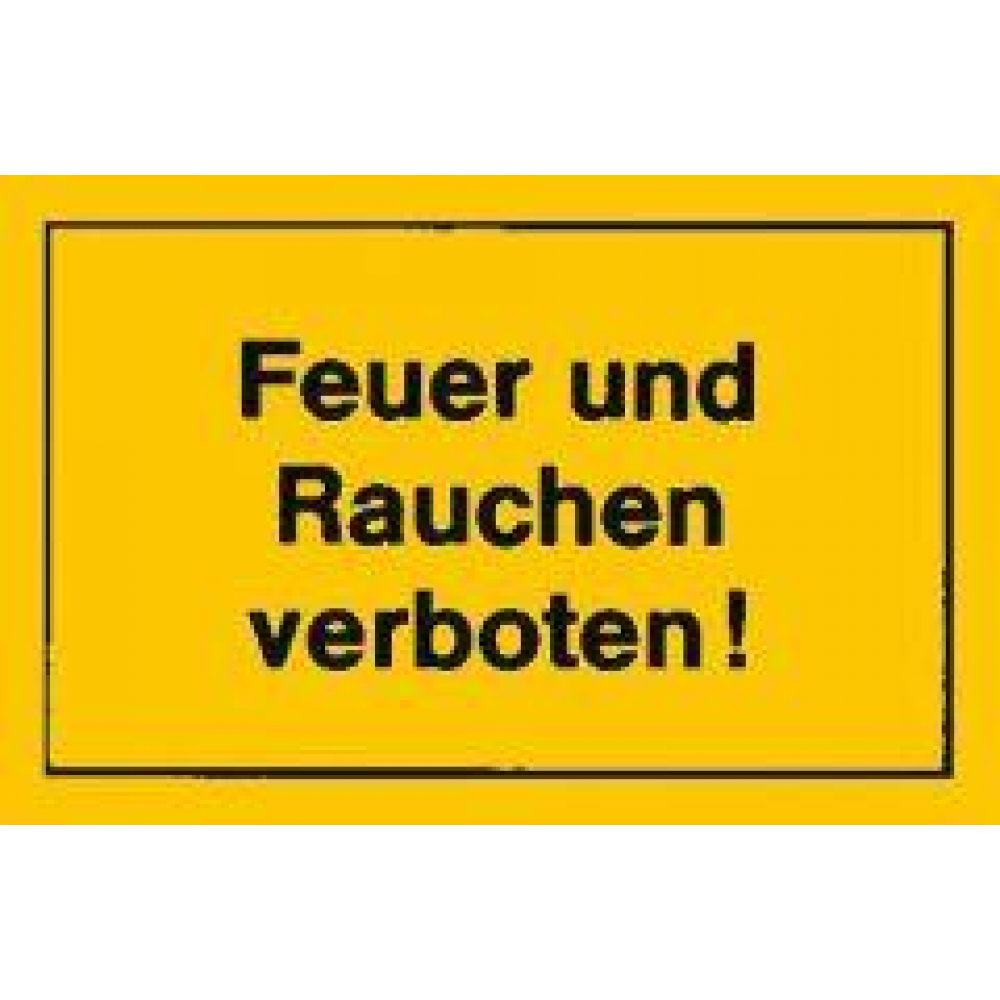 Verbotsschild "Feuer und Rauchen verboten" 250x150mm verbot