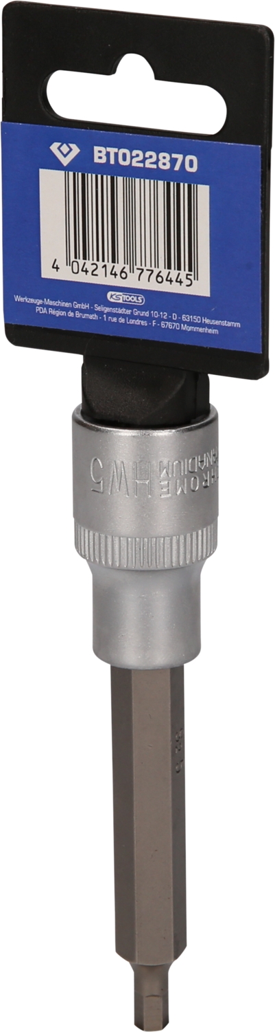 Brilliant Tools  1/2" Innensechskant Bit-Stecknuss, 100 mm lang, 5 mm