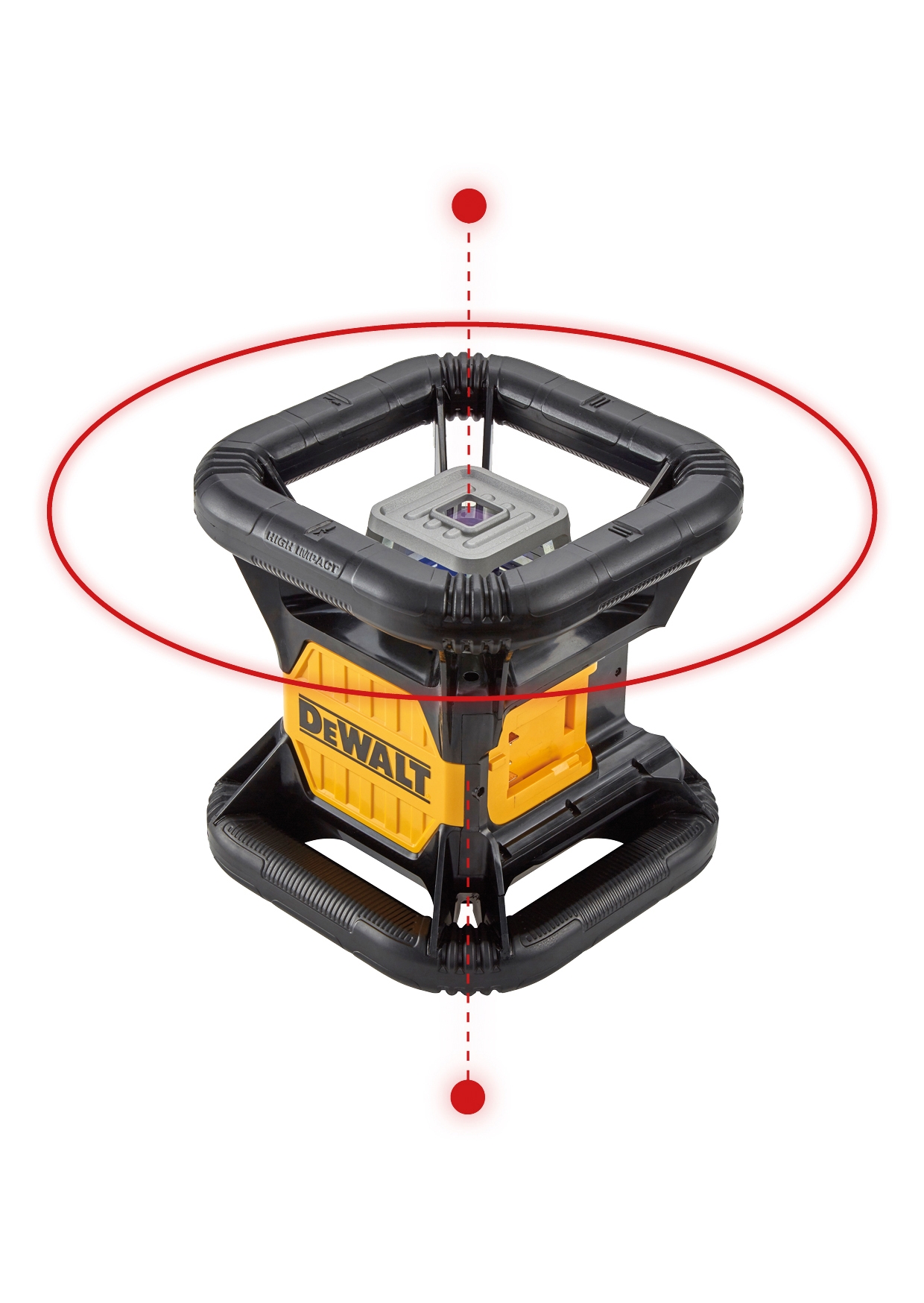 Dewalt DCE079D1R-QW,  Rotationslaser, Vertikal-Lot doppelt,rot, 18 V Vollautomatischer Rotationslaser