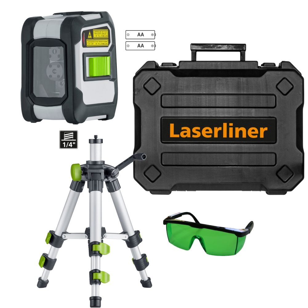 Laserliner CompactCross-Laser Work (Green, BLE) Set 50 cm