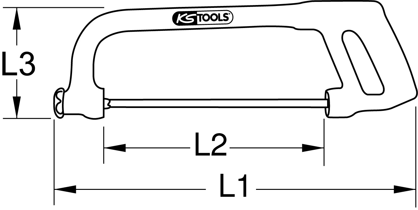 KSTOOLS Metallbügelsäge mit Schutzisolierung, 275mm