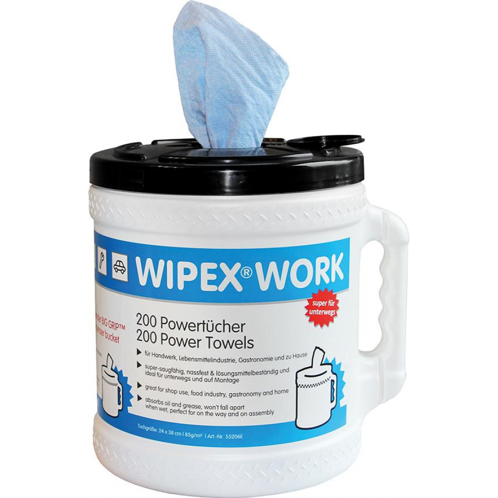 Wischtuchspender WORK, inklusive 1 Rolle WIPEX-WORK Big Grip Dispenser Bucket in