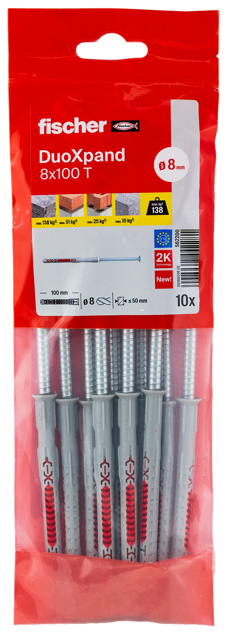 Fischer DuoXpand 8x100 T B. Mit cleverem Biss verankern