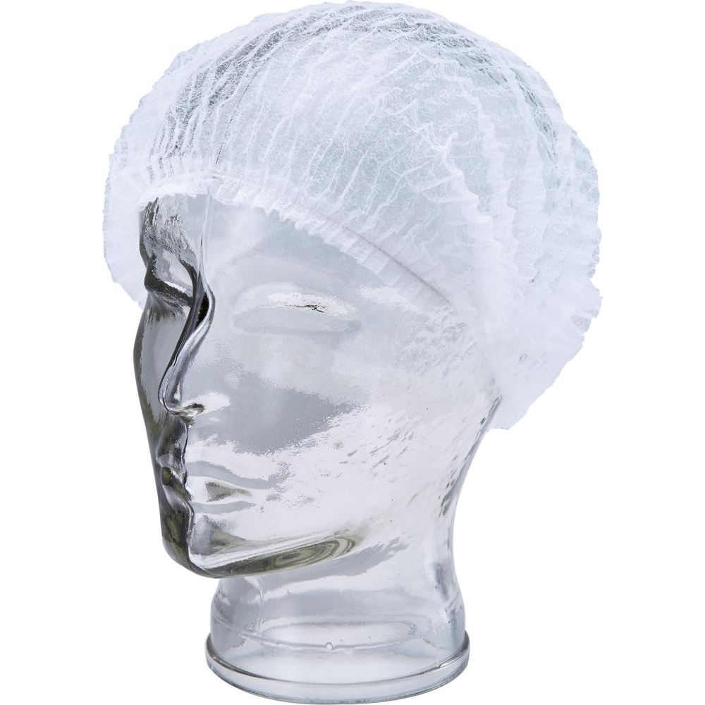 Einweg-Kopfhaube CLIP Kopfhaube, 52cm,Vlies, weiß, 100Stck/Beutel