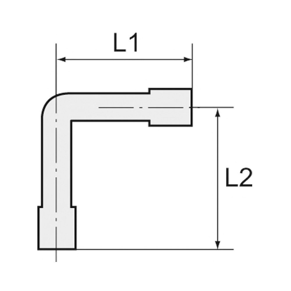 Winkel-Schlauchverbindungsstutzen aus Acetalcopolymerisat (POM) Winkel Schlauchverbindung Schlauch, LW 6