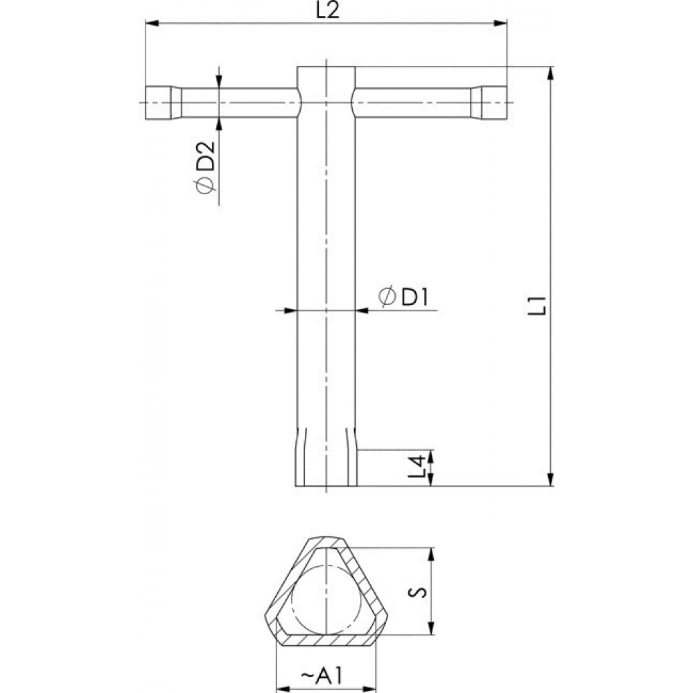 Dreikant-SteckschlüsselM 4 AMF