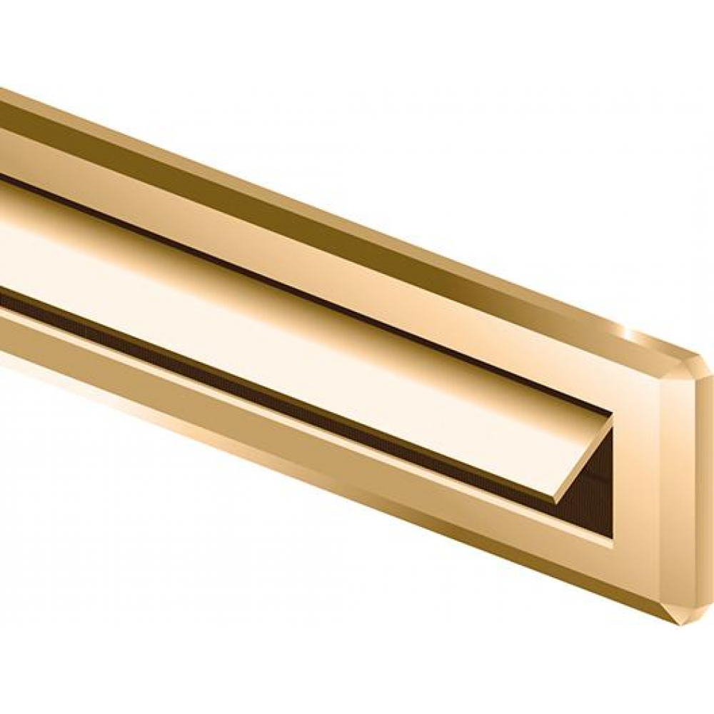 Briefkasteneinwurf PVC 34,5 x 8,23 cm, braun mit Klappe und Bürste