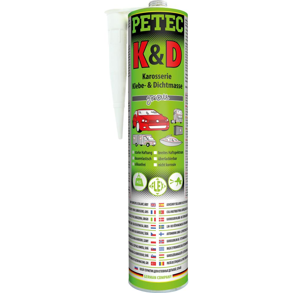 Karosserie-Klebe- und -Dichtmasse K&D Karosserie+Kleb grau 310ml-