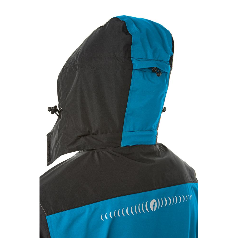 Regenjacke 2XL türkis/schwarz Fortis Elements