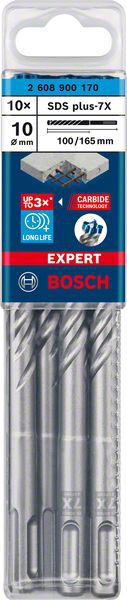 Hammerbohrer EXPERT 10x100x165mm BoschVE à 10 StückSDS plus-7X