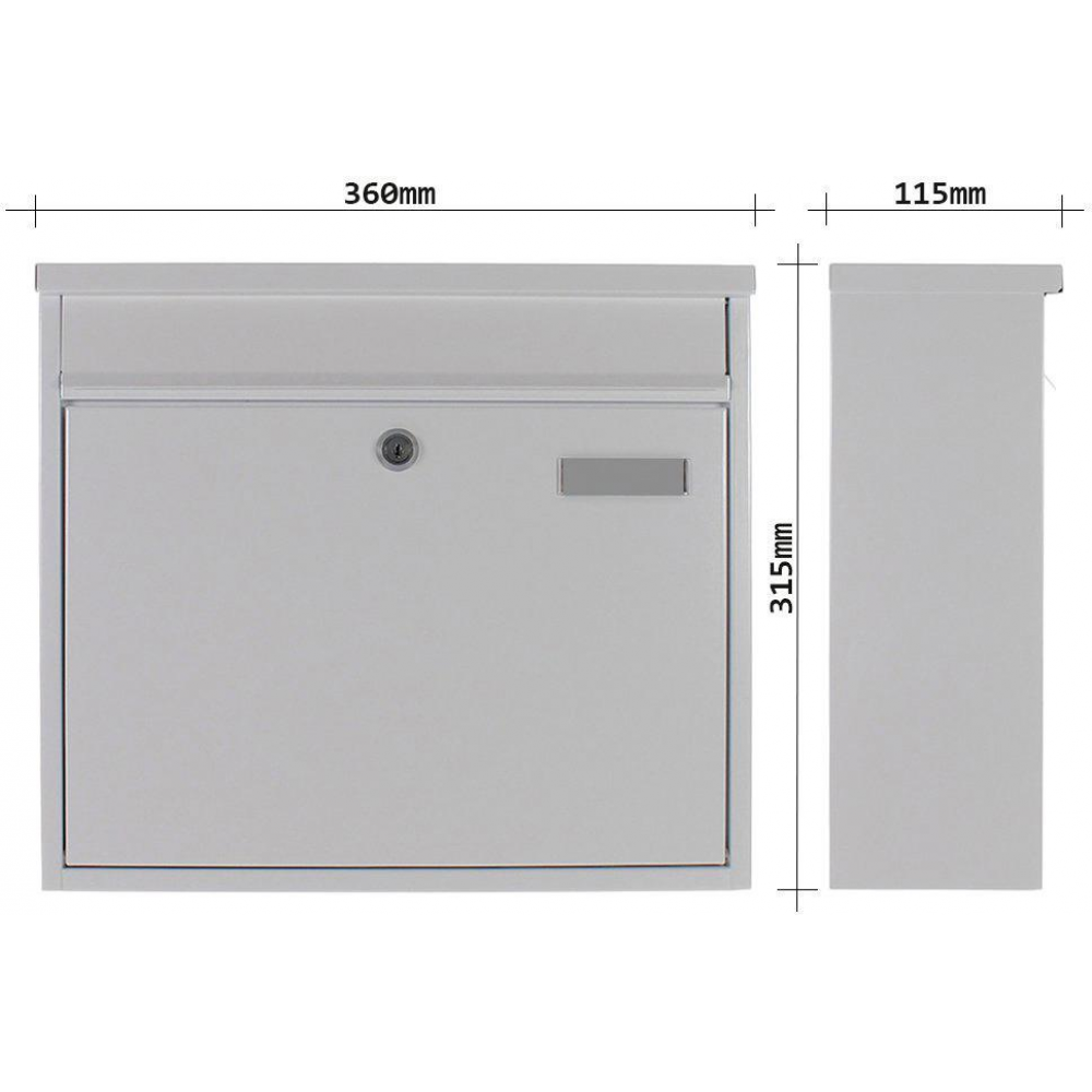Briefkasten Hochhaus II weiss
