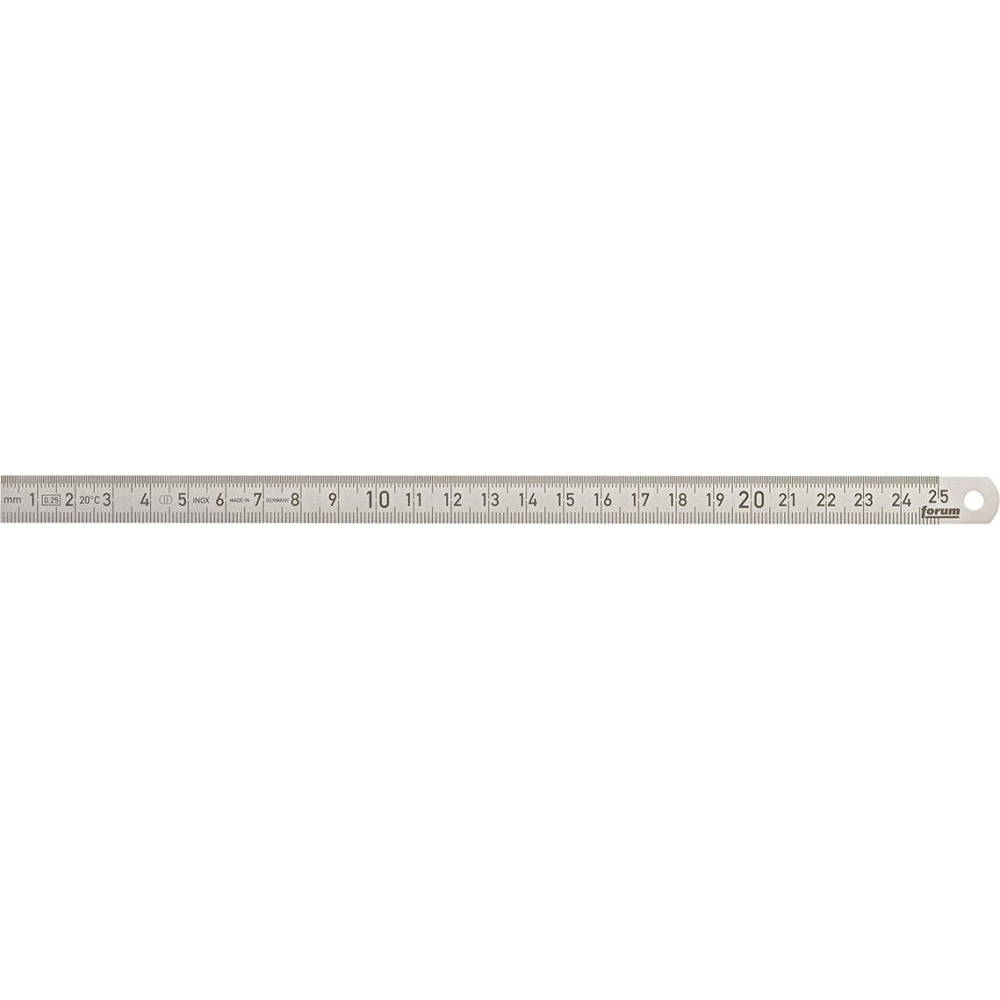 Biegsamer Stahlmaßstab 250x13mm rostfrei FORUM