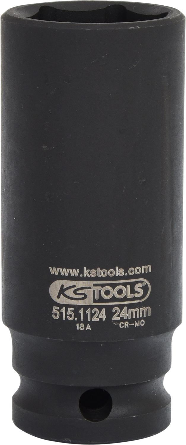 KSTOOLS 1/2" Sechskant-Kraft-Stecknuss, lang, 24mm