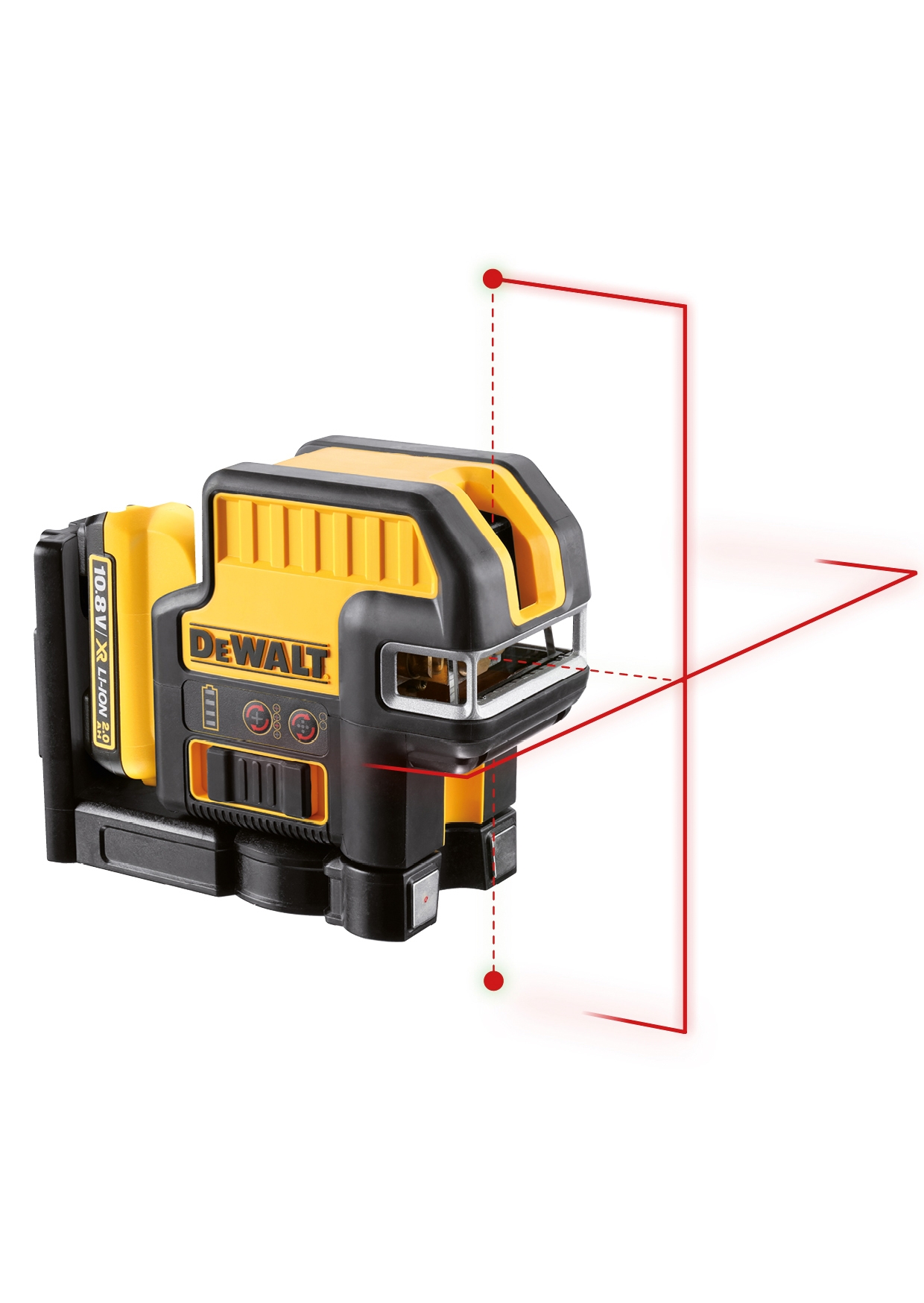 Dewalt DCE0822D1R-QW,  Linienlaser, DCE0822D1R, 10.8 V 2-Punktlinienlaser, rot