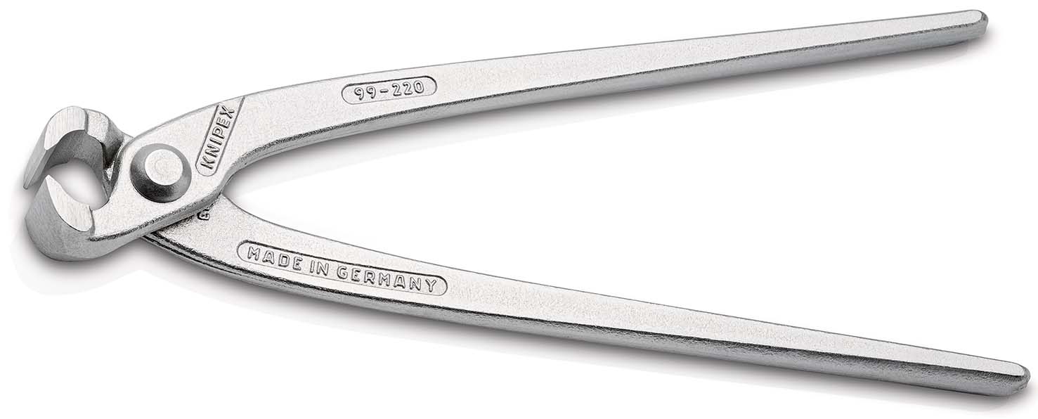 KNIPEX 99 04 220 Monierzange (Rabitz- oder Flechterzange) glanzverzinkt 220 mm