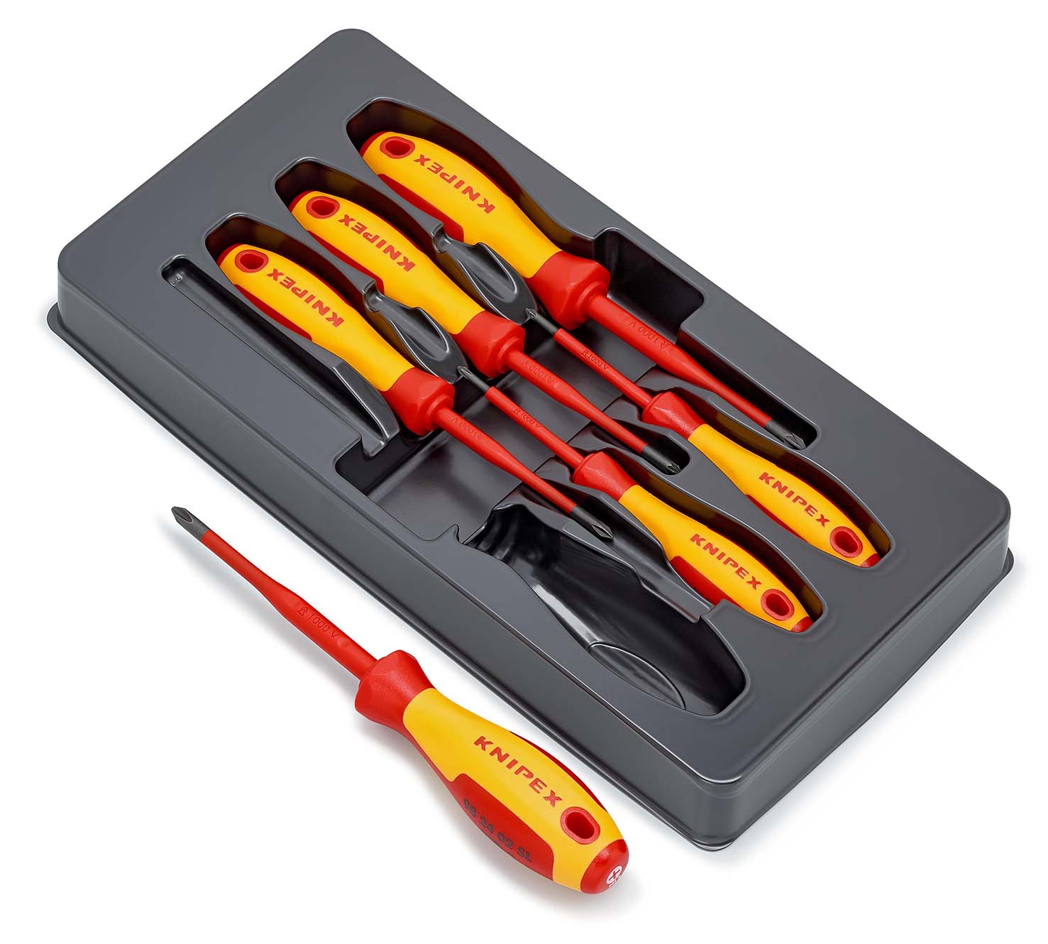 KNIPEX 00 20 12 V03 VDE Schraubendreher-Paket Phillips® / Pozidriv®  (SB-Karte/Blister)
