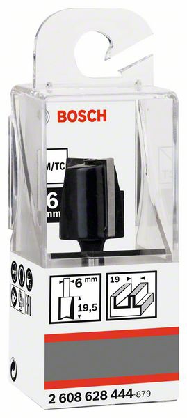 Bosch Nutfräser, 6 mm, D1 19 mm, L 19,6 mm, G 51 mm. Für Handfräsen