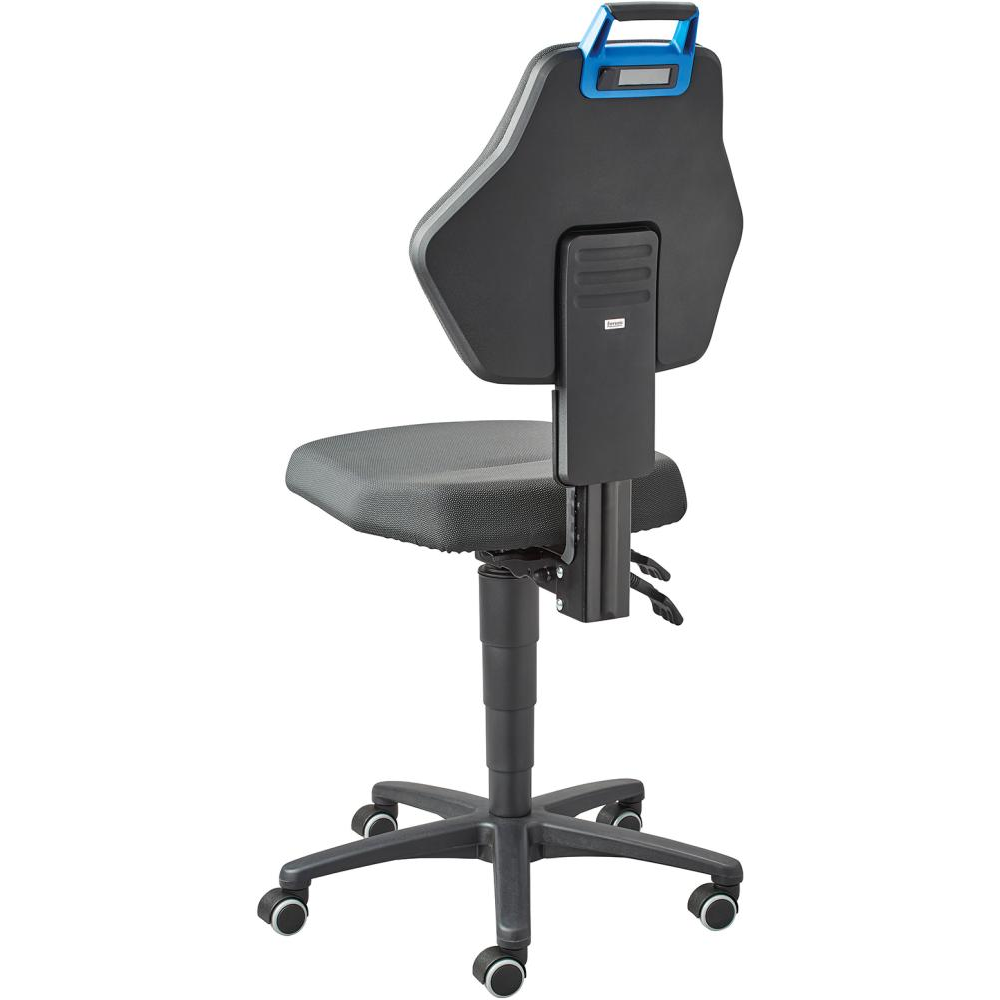 Arbeitsstuhl mit Rollen Supertec - blauer Griff FORUM