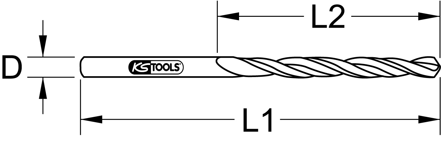 KSTOOLS HSS TiN Spiralbohrer, 2,7mm, 10er Pack
