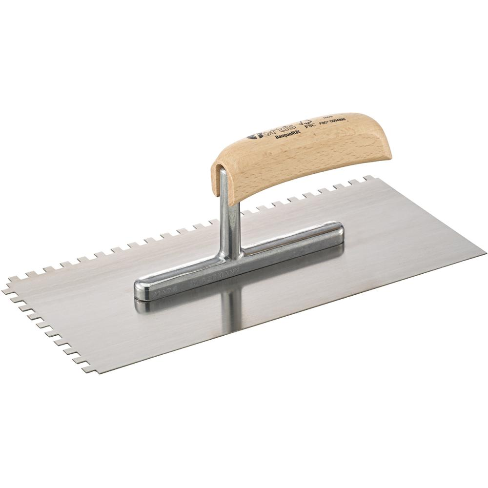 Glättekelle, gezahnt 280x130mm 6x6mm FORTIS Bau