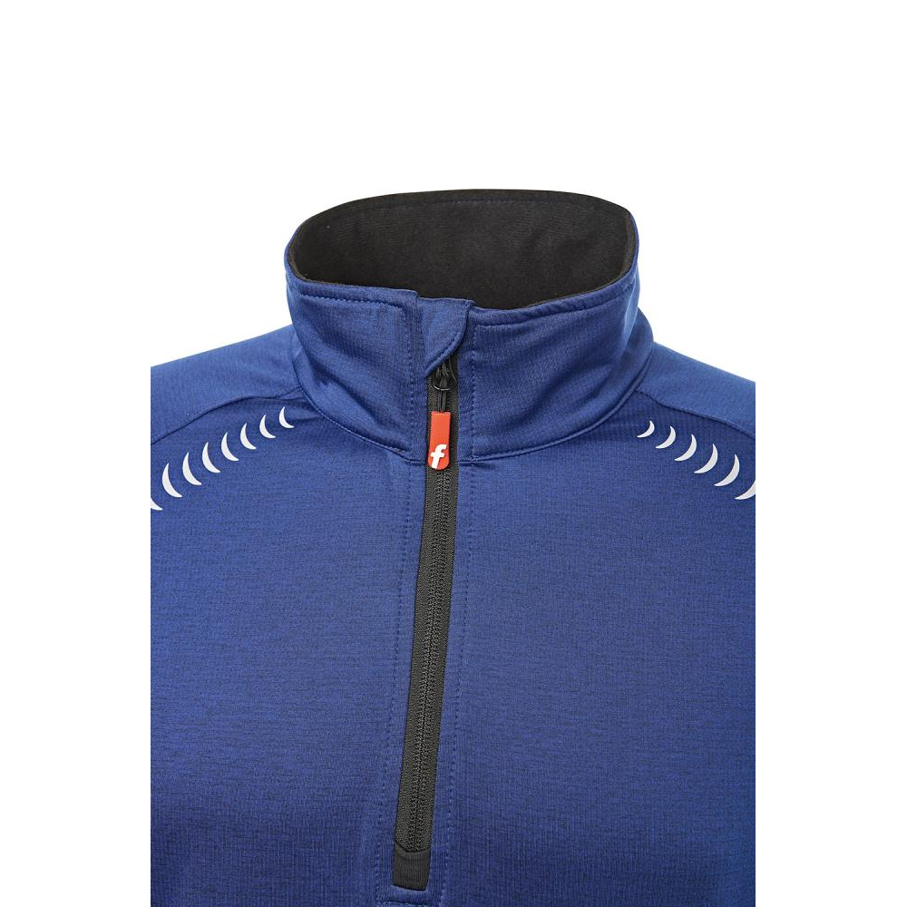 Fleecepullover Gr. S kornblau/schwarz meliert Fortis Elements