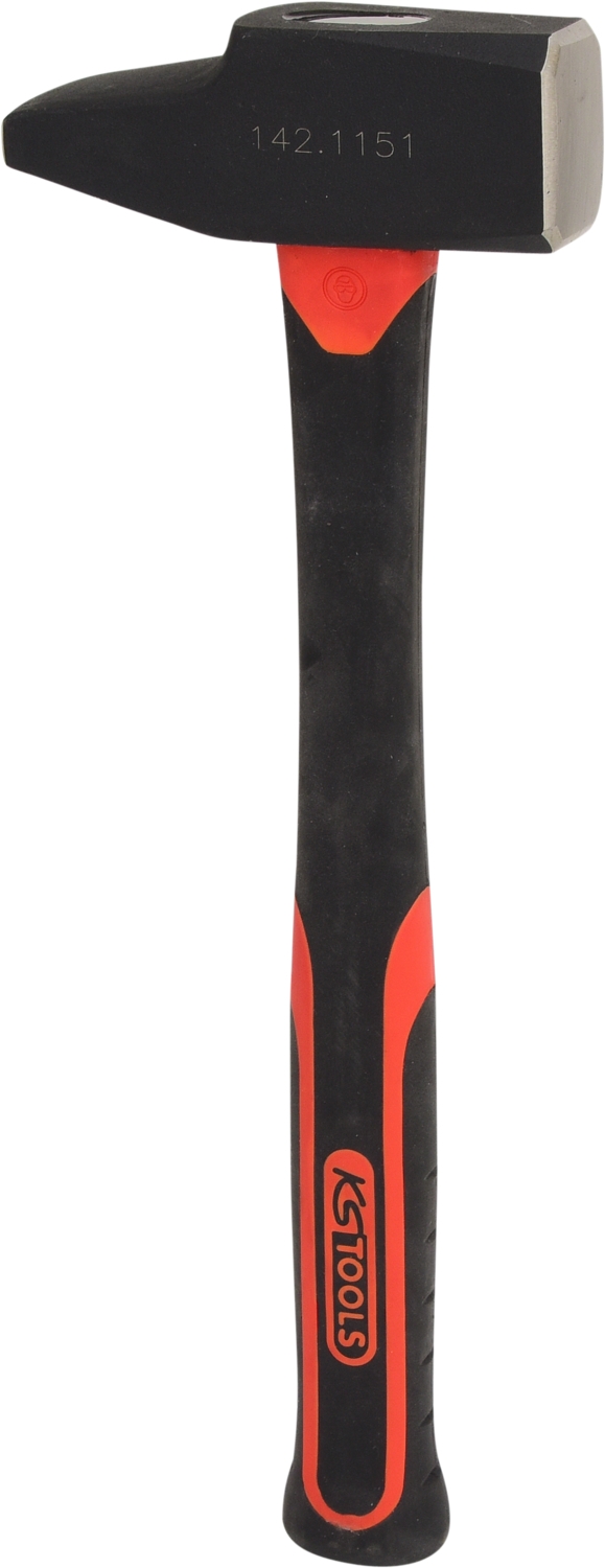KSTOOLS Schlosserhammer, Fiberglasstiel, französische Form, 1500g