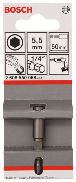 Bosch Steckschlüssel, 50 x 5,5 mm, M 3, mit Magnet