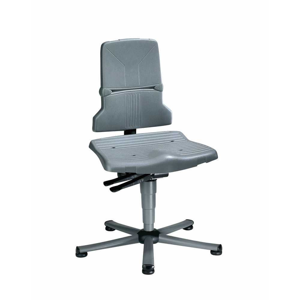 Arbeitsstuhl Modell Sintec 1 Bimos 9820-1000 grau Sitzhöhe 430-580 mm mit Gleiter