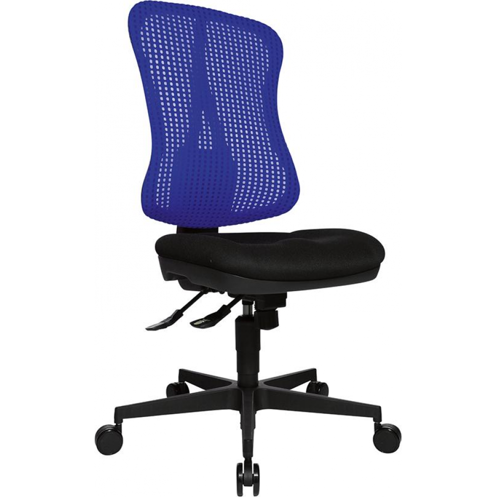 Bürodrehstuhl Modell Head Point SY Drehstuhl schwarz/blau,Netzr