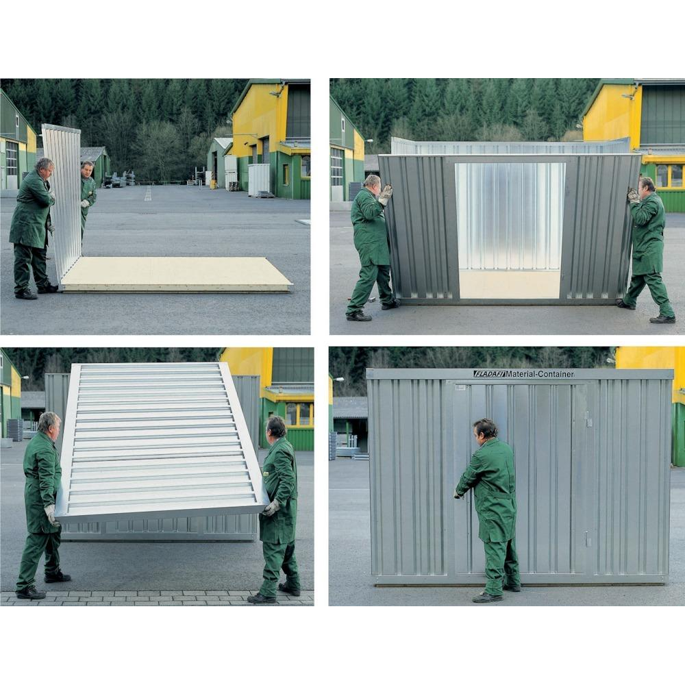 Materialcontainer FLADAFI MC 1300verzinkt, zerlegt, 3,00 m