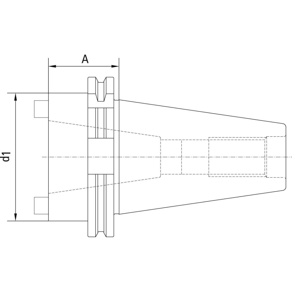 Zwischenhülse für Steilkegel DIN69871A SK40/SK40 FORTIS