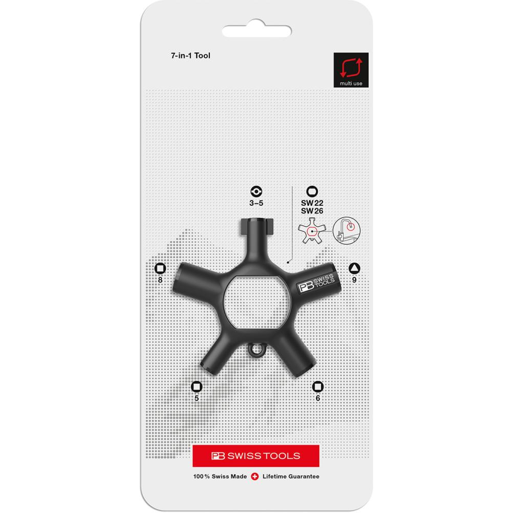 Schaltschrank-Schlüssel, Nr. PB 900 V02 Schaltschrankschlüssel 7 in 1 Tool Swiss Tools